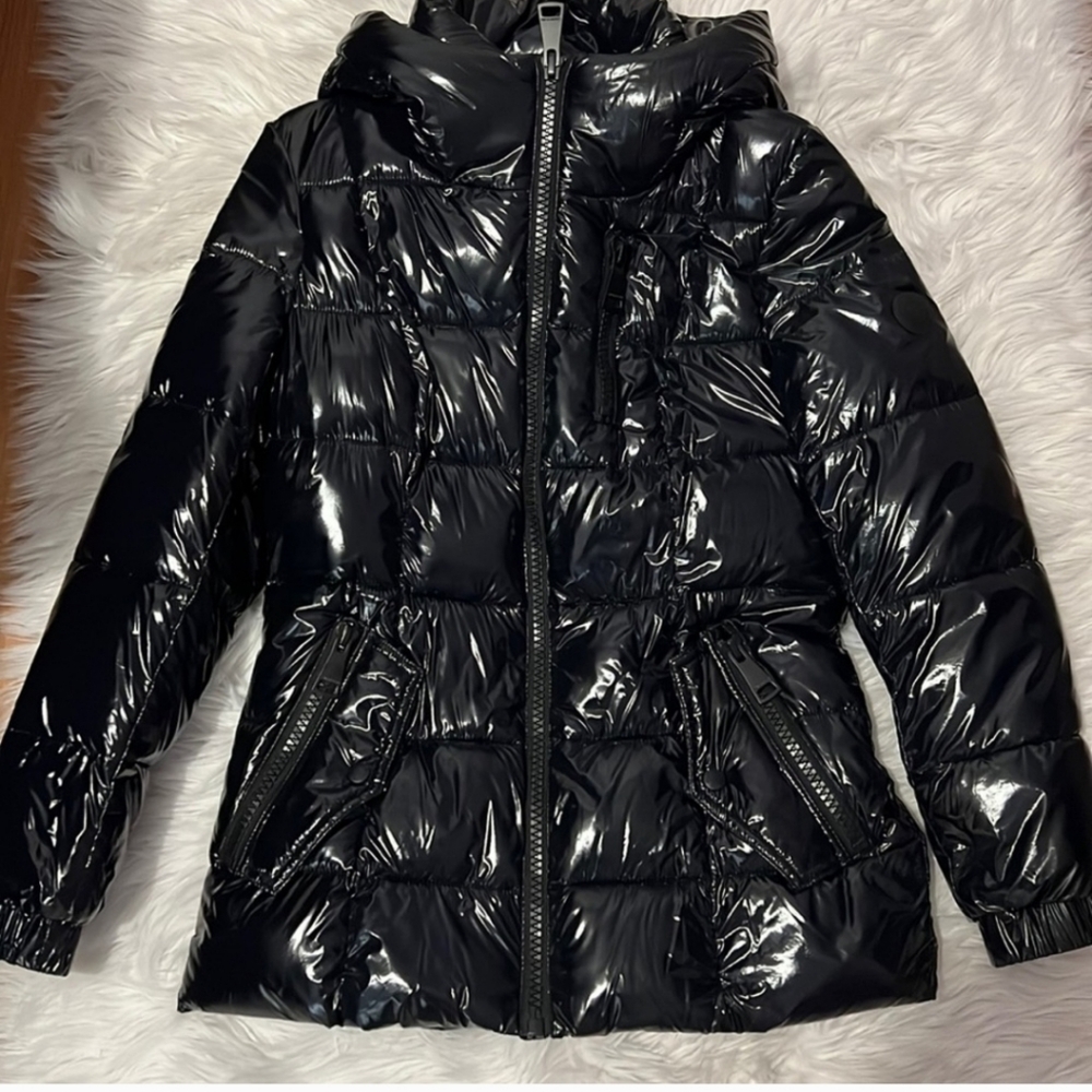 Calvin Klein shiney black puffer jacket